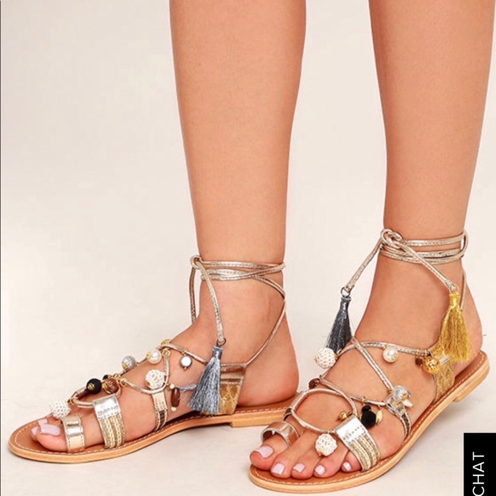 Steve Madden SZ 8.5 GOLD RAMBEL SANDAL BRAND NEW